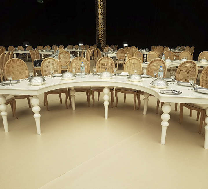 HalfMoon White Table
