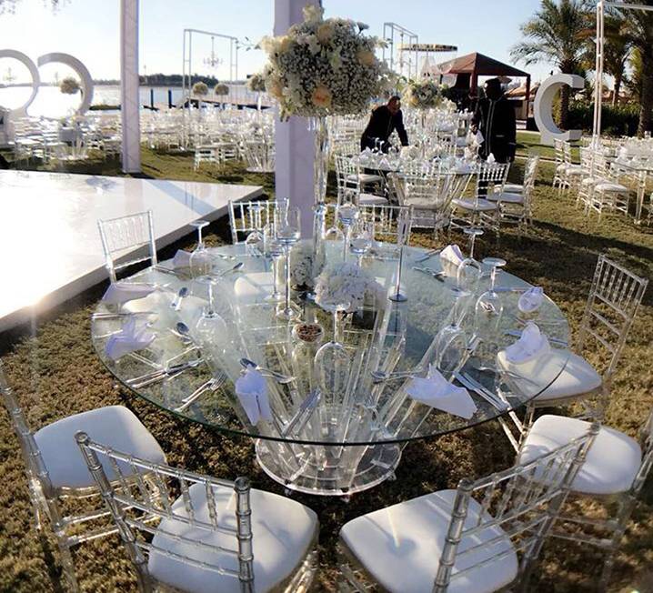 White Glass Table