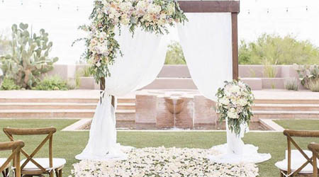 Minimal All White Arch